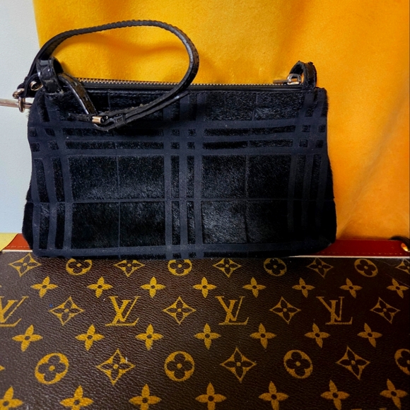 Burberry Handbags - Burberry, Pony Hair, Patent Leather, Wristlet Clutch.😍